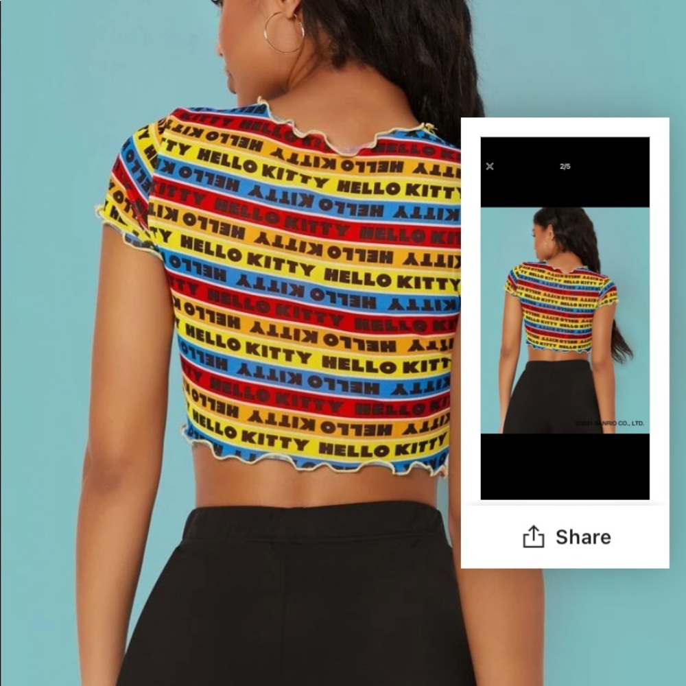 🌈 colorful crop top 🌈